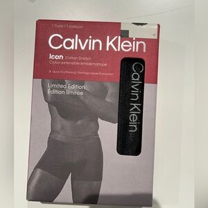 CALVIN KLEIN icon fit COTTON STRETCH TRUNK black breathable (limited edition)